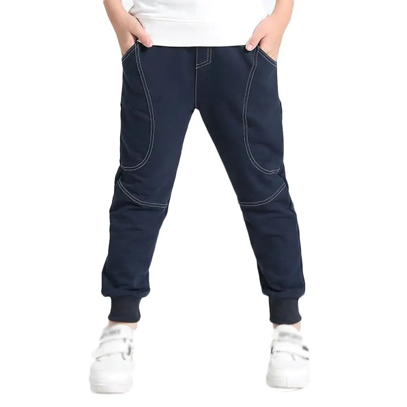 Pantaloni sportivi casual in puro cotone per bambini dalla primavera all'autunno